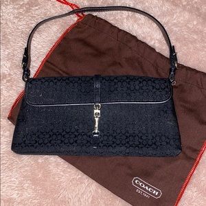 COACH Signature CC’s Black Sparkle Evening Purse